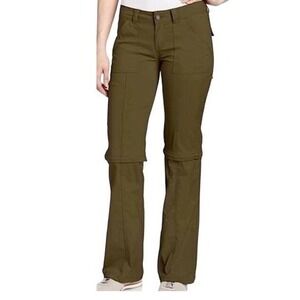 Prana Monarch Convertible Zip Off Hiking Outdoor Pant Women's Green Size 12